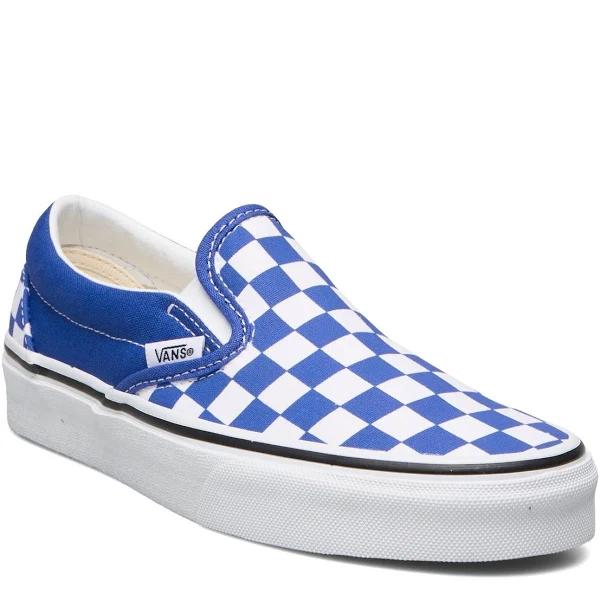 Mens Vans Classic Slip-on Color Theory Checkerboard Dazzling Blue Blue Size 4