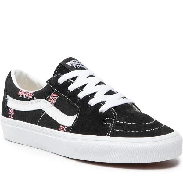 Mens Vans Sk8-Low Vans Misprint Shoe Black White Size 7