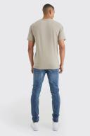 Mens Vintage Blue Skinny Stretch Jeans