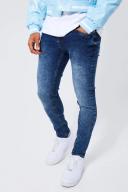 Mens Vintage Blue Skinny Stretch Jeans