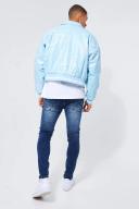 Mens Vintage Blue Skinny Stretch Jeans