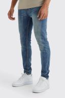 Mens Vintage Blue Skinny Stretch Jeans