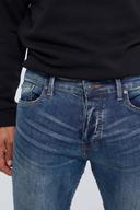 Mens Vintage Blue Skinny Stretch Stacked Jeans