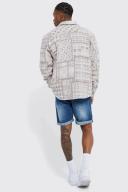 Mens Vintage Blue Slim Rigid Denim Shorts