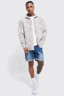Mens Vintage Blue Slim Rigid Denim Shorts