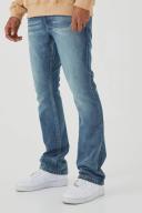 Mens Vintage Blue Slim Rigid Flare Jean