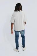 Mens Vintage Blue Tall Skinny Stretch Stacked Jeans