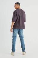 Mens Vintage Blue Tall Slim Rigid Jean