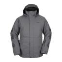 Mens Volcom Iconic Stone Snow Jacket Dark Grey Size Medium
