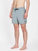 Mens Volcom Stones Hybrid Mens Elastic Waist Short Asphalt Black Size Medium