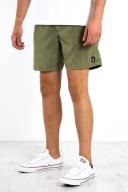Mens Volcom Stones Hybrid Mens Elastic Waist Short Asphalt Black Size Medium