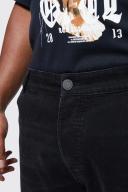Mens Washed Black Plus Skinny Stretch Jeans