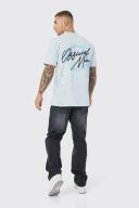 Mens Washed Black Relaxed Rigid Jean