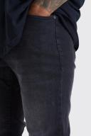 Mens Washed Black Skinny Stretch Jean