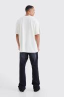 Mens Washed Black Tall Relaxed Rigid Flare Jean