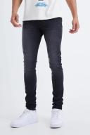 Mens Washed Black Tall Skinny Stretch Jean