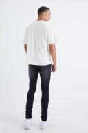 Mens Washed Black Tall Skinny Stretch Jean