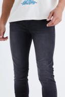 Mens Washed Black Tall Skinny Stretch Jean