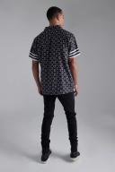 Mens Washed Black Tall Stretch Skinny Fit Biker Jean