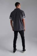 Mens Washed Black Tall Stretch Skinny Fit Biker Jean