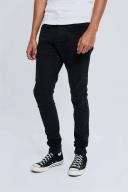 Mens Washed Black Tall Stretch Skinny Fit Jeans
