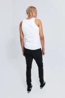 Mens Washed Black Tall Stretch Skinny Fit Jeans