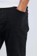 Mens Washed Black Tall Stretch Skinny Fit Jeans