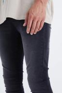 Mens Washed Black Tall Super Skinny Stretch Jean