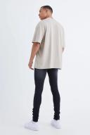Mens Washed Black Tall Super Skinny Stretch Jean