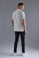 Mens Washed Black Tall Super Skinny Stretch Jean With Zip Hem