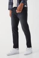 Mens Washed Black Tall Tapered Rigid Jean