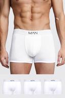 Mens White 3 Pack Man Trunks