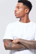 Mens White Basic Crew Neck T-Shirt