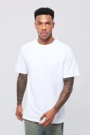 Mens White Basic Crew Neck T-Shirt
