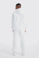 Mens White Basic Over The Head Hoodie