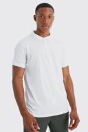 Mens White Basic Polo