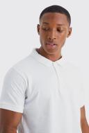 Mens White Basic Polo