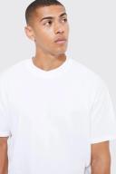 Mens White Boxy Fit Extended Neck T-Shirt