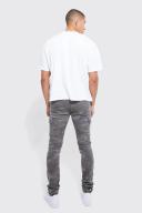 Mens White Boxy Fit Extended Neck T-Shirt
