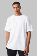 Mens White Man Active Oversized Graphic Short Set