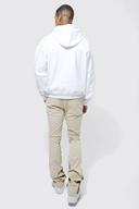Mens White Man Script Oversized Heavyweight Hoodie