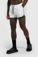 Mens White Man Signature Runner Swim Shorts