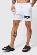 Mens White Mid Length Official Swim Shorts