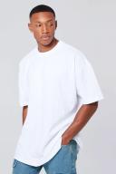 Mens White Oversized Crew Neck T-Shirt