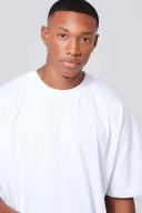 Mens White Oversized Crew Neck T-Shirt