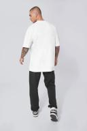Mens White Oversized Extended Neck T-Shirt