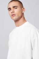 Mens White Oversized Extended Neck T-Shirt