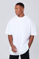 Mens White Oversized Extended Neck T-Shirt