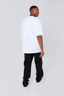 Mens White Oversized Extended Neck T-Shirt
