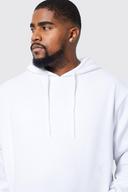 Mens White Plus Basic Hoodie